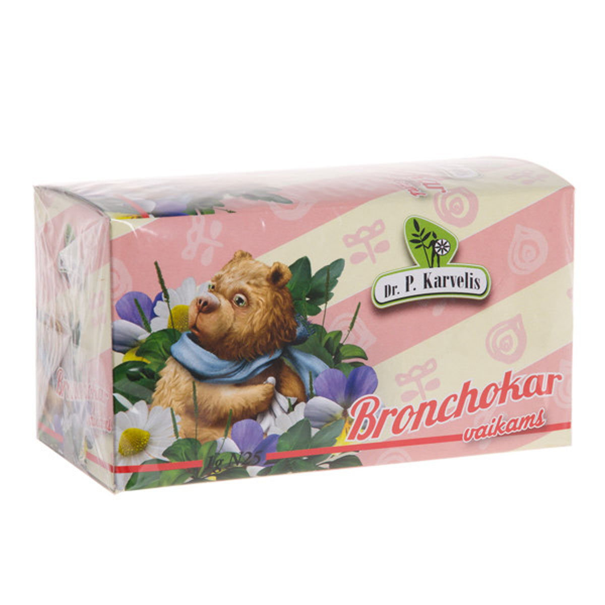 A. Karvelio Bronchokar žolelių arbata vaikams, 25 pakeliai po 1 g