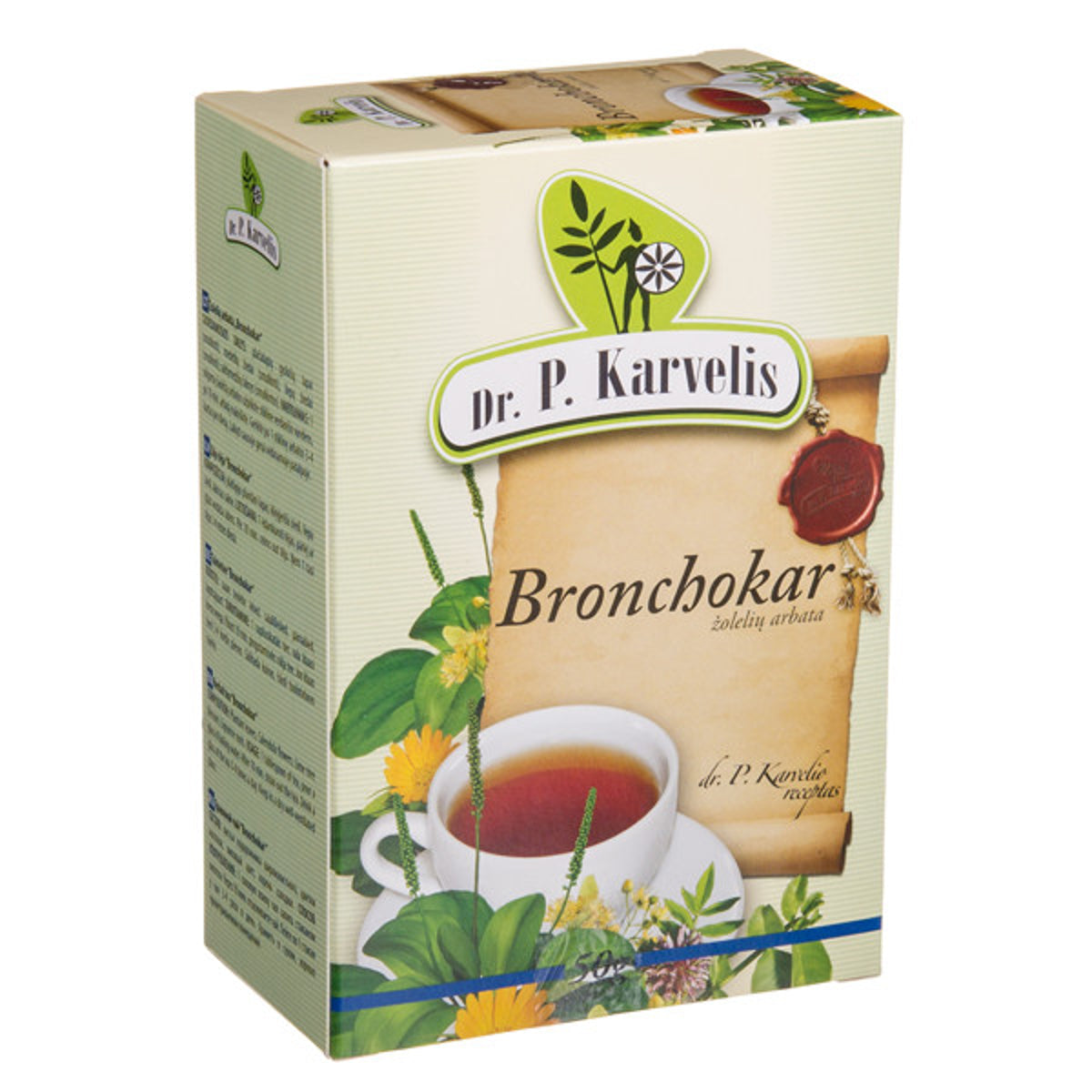 A. Karvelio Bronchokar žolelių arbata, 50 g