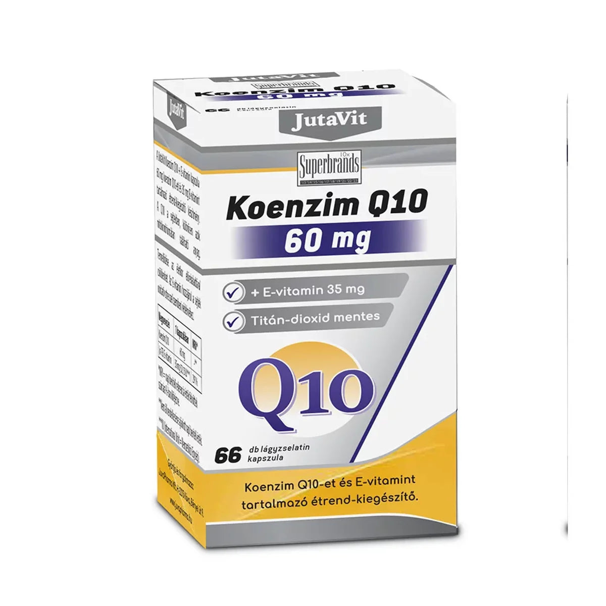 Jutavit kofermentas Q10 60 mg + vitaminas E, 66 kapsulės