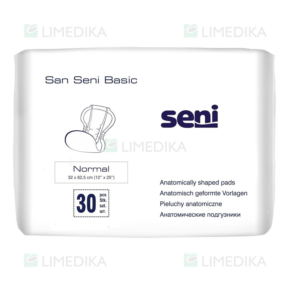 Seni San Basic Maxi anatominiai įklotai, 30 vnt.