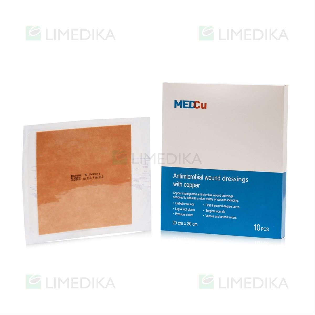 MedCu antimikrobinis vario tvarstis 20 x 20 cm