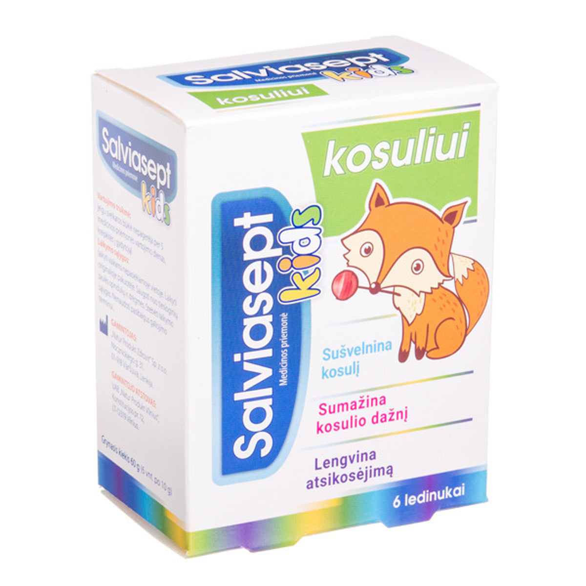 Salviasept Kids ledinukai, 6 vnt.