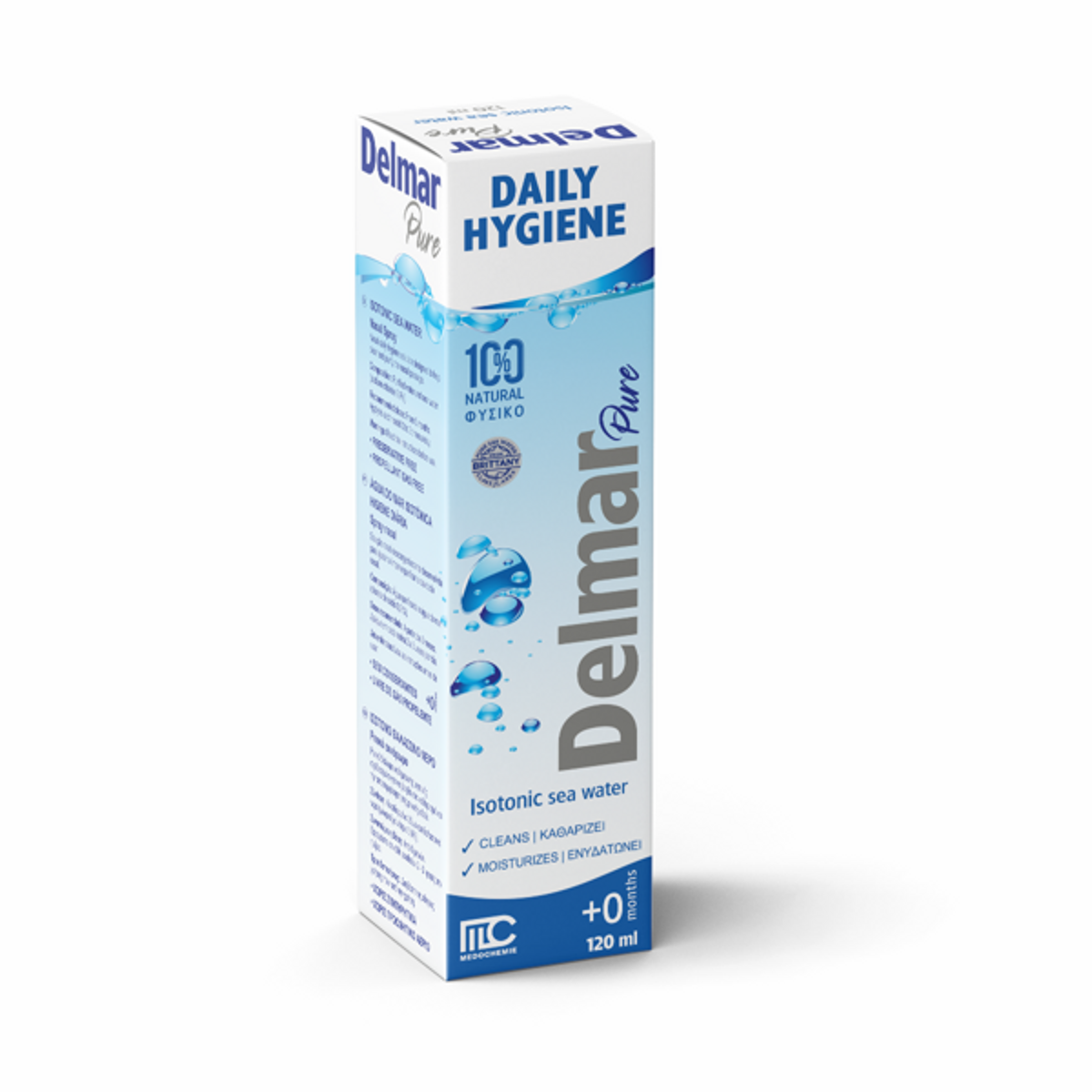 Delmar Pure fiziologinio jūros vandens nosies purškalas, 120 ml
