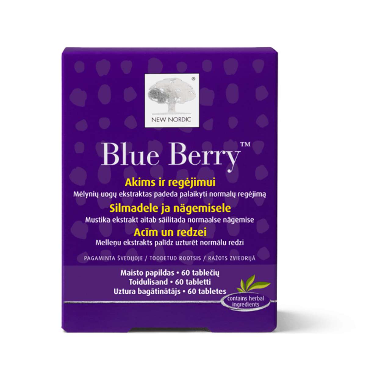 New Nordic Blue Berry, 60 tablečių