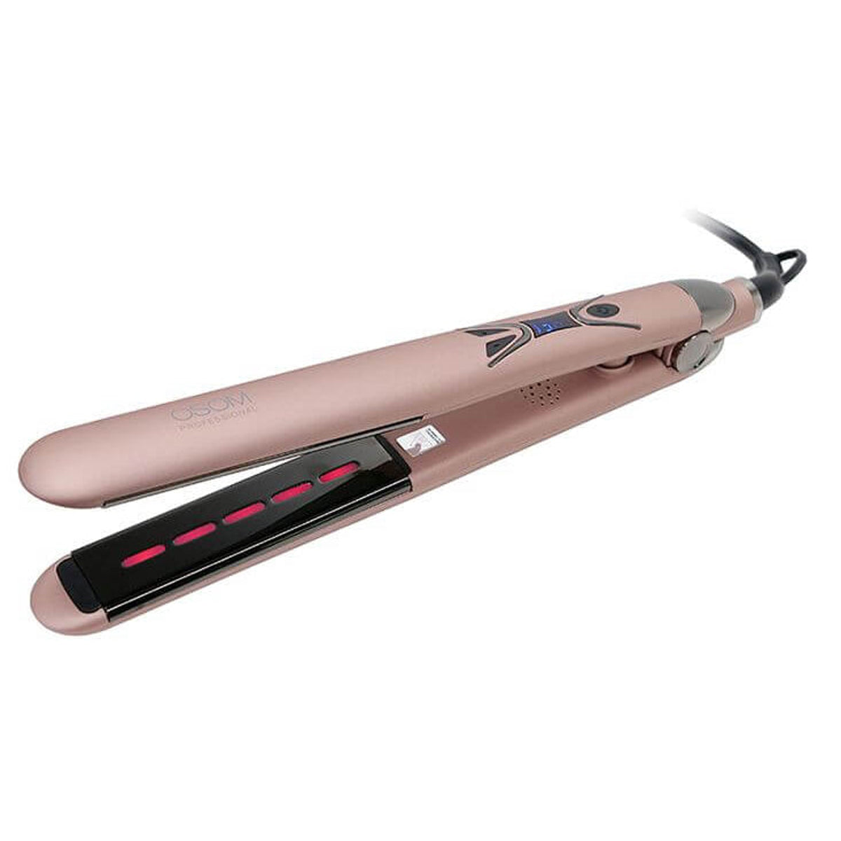OSOM Professional plaukų tiesintuvas su infraraudonaisiais spinduliais, Rose Gold