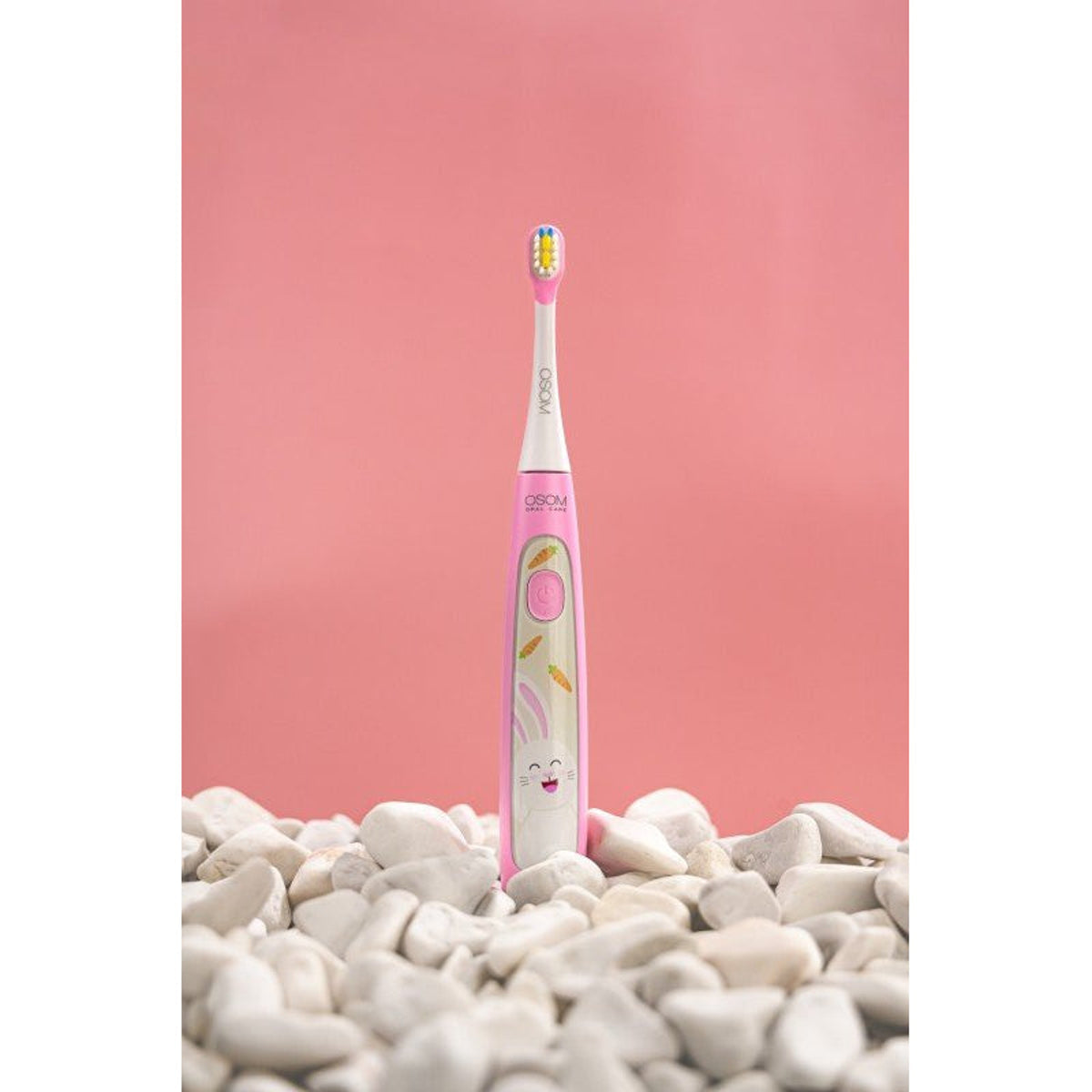 OSOM Oral Care vaikiškas įkraunamas dantų šepetėlis, rožinis