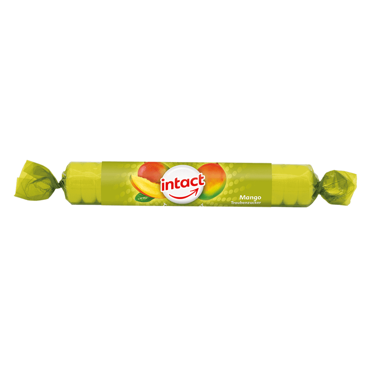 Intact gliukozės tabletės, mangų skonio, 40 g