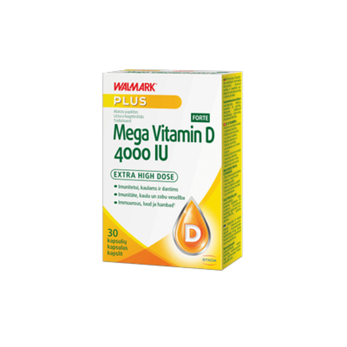 Walmark Mega Vitamin D 4000 TV, 30 kapsulių