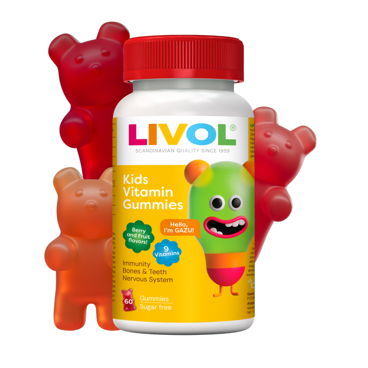 Livol vitaminai vaikams, 60 guminukų