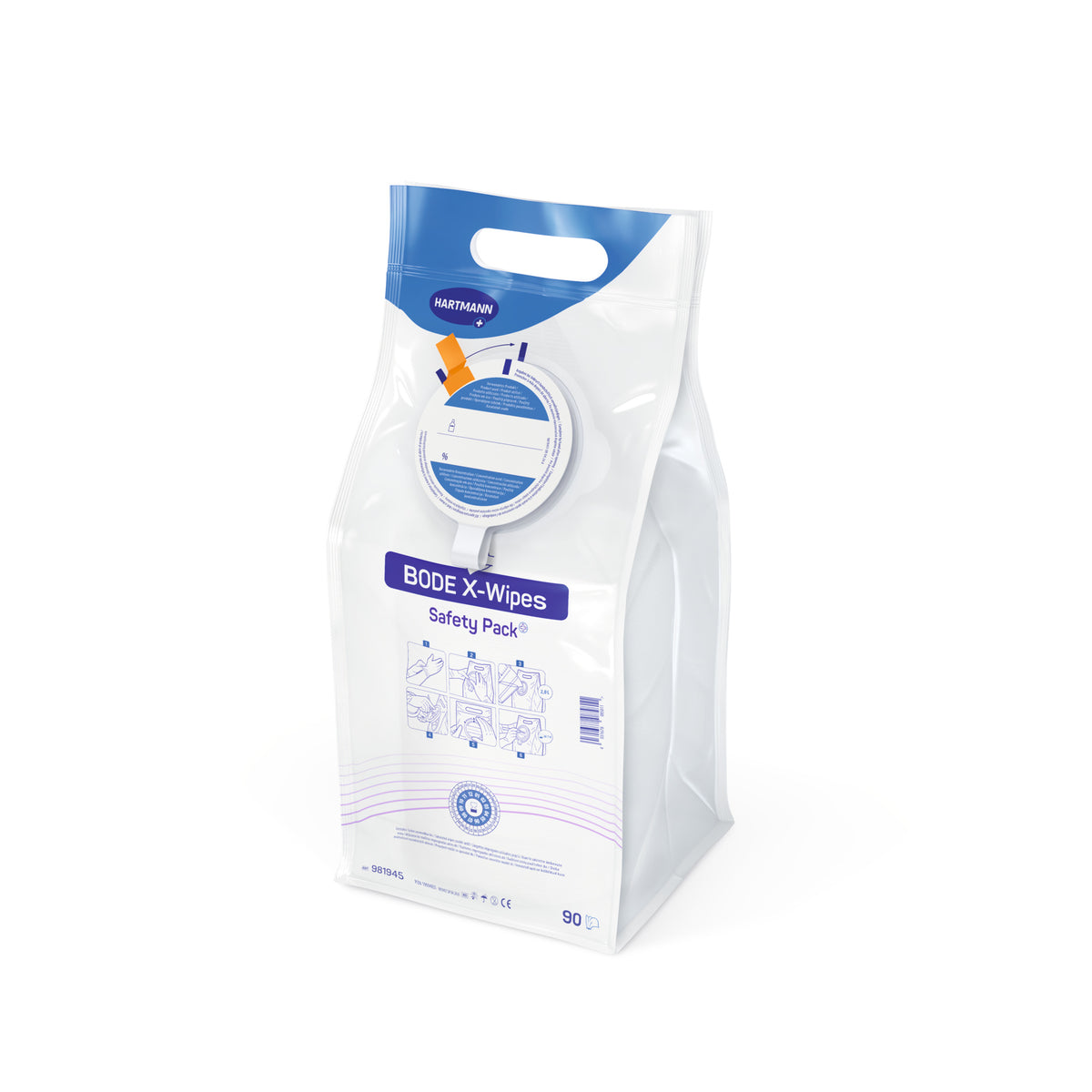 Bode X-Wipes Safety Pack servetėlės 30 x 20 cm, 90 vnt.