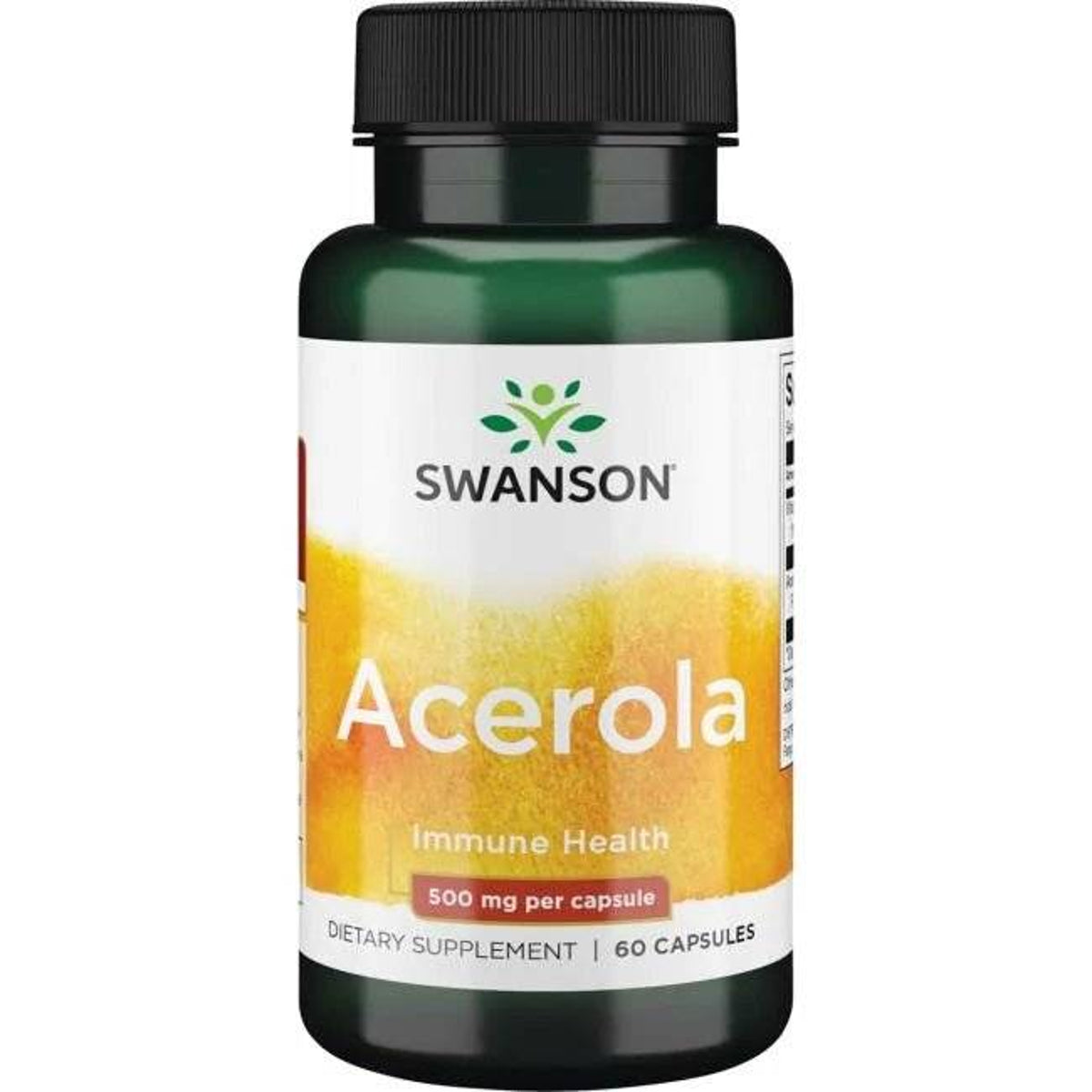 Swanson acerola ir natūralus vitaminas C 500 mg, 60 kapsulių