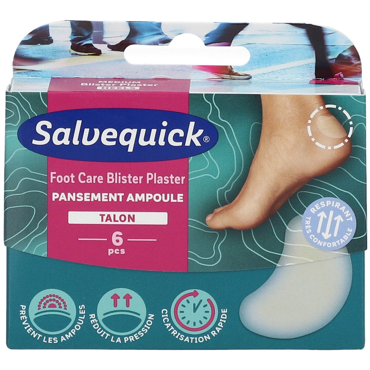 Salvequick Blister Prevent Heel pleistrai pūslėms, 6 vnt.
