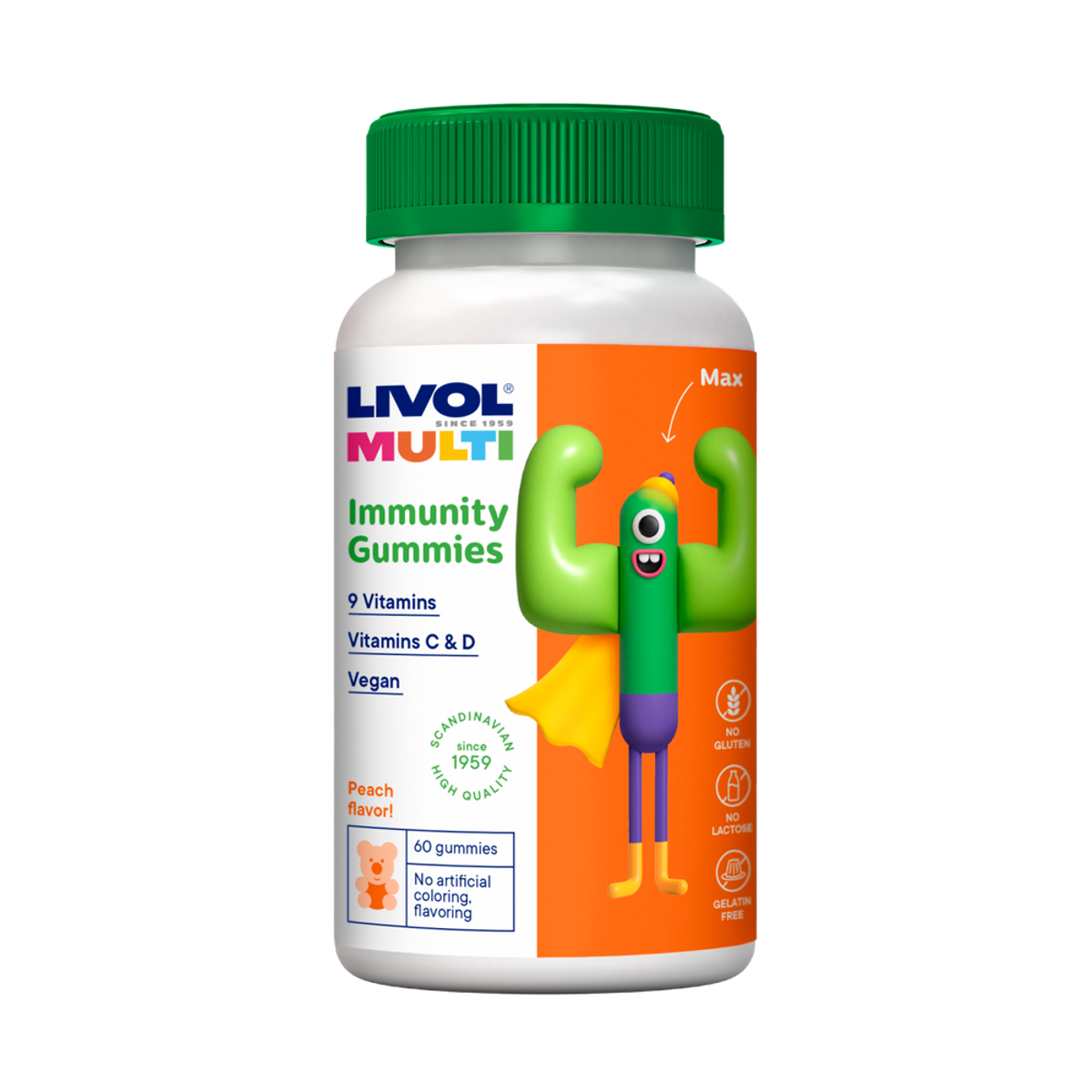 Livol Multi Immunity Vegan, 60 guminukų