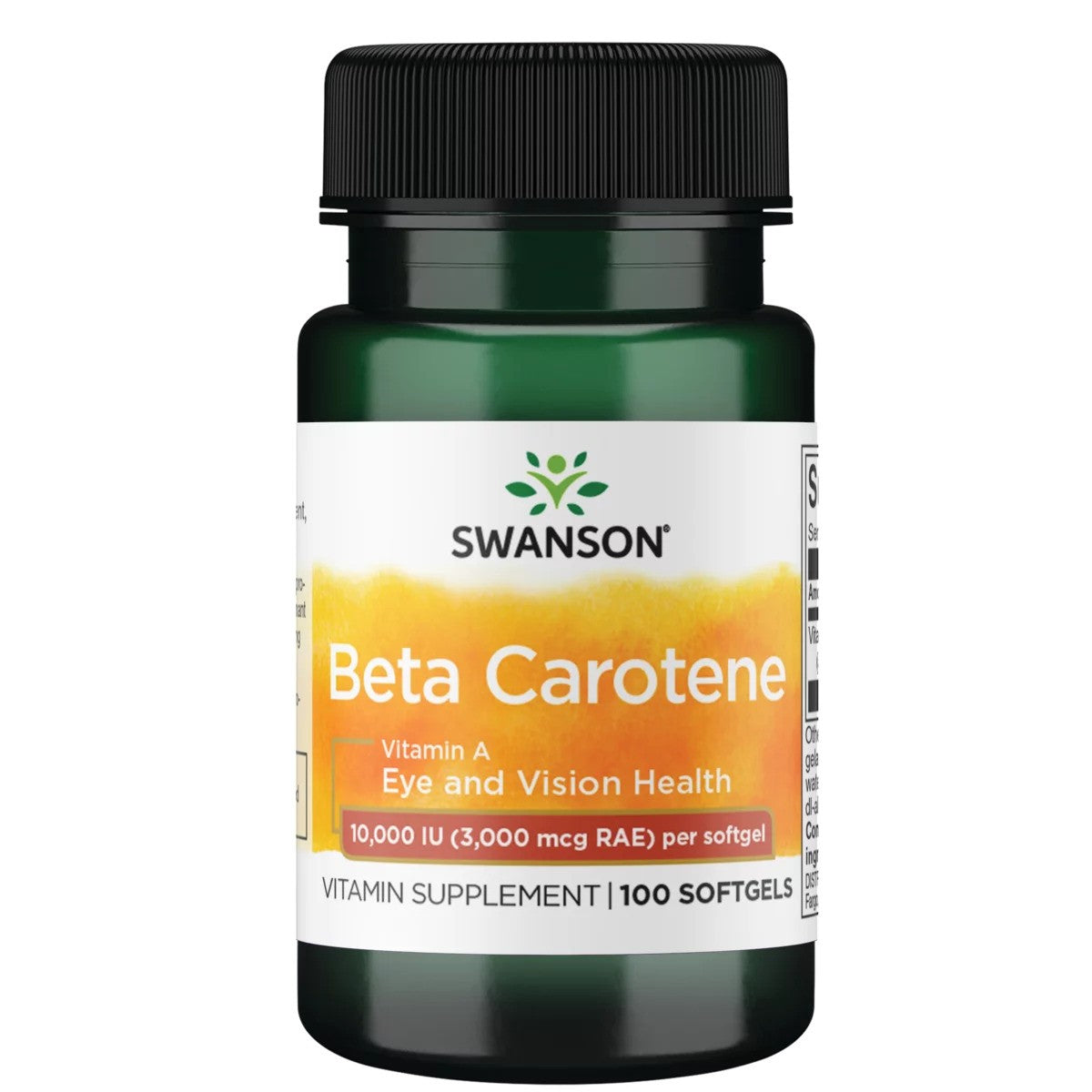 Swanson beta karotenas (vitaminas A), 100 kapsulių