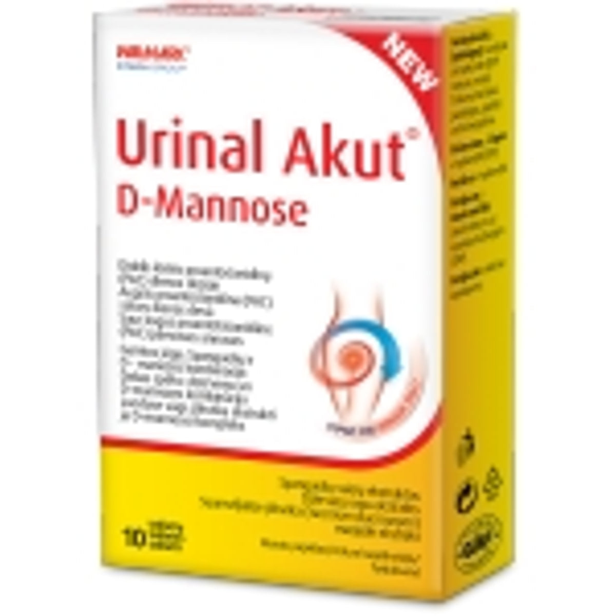 Urinal Akut su D-manoze, 10 tablečių