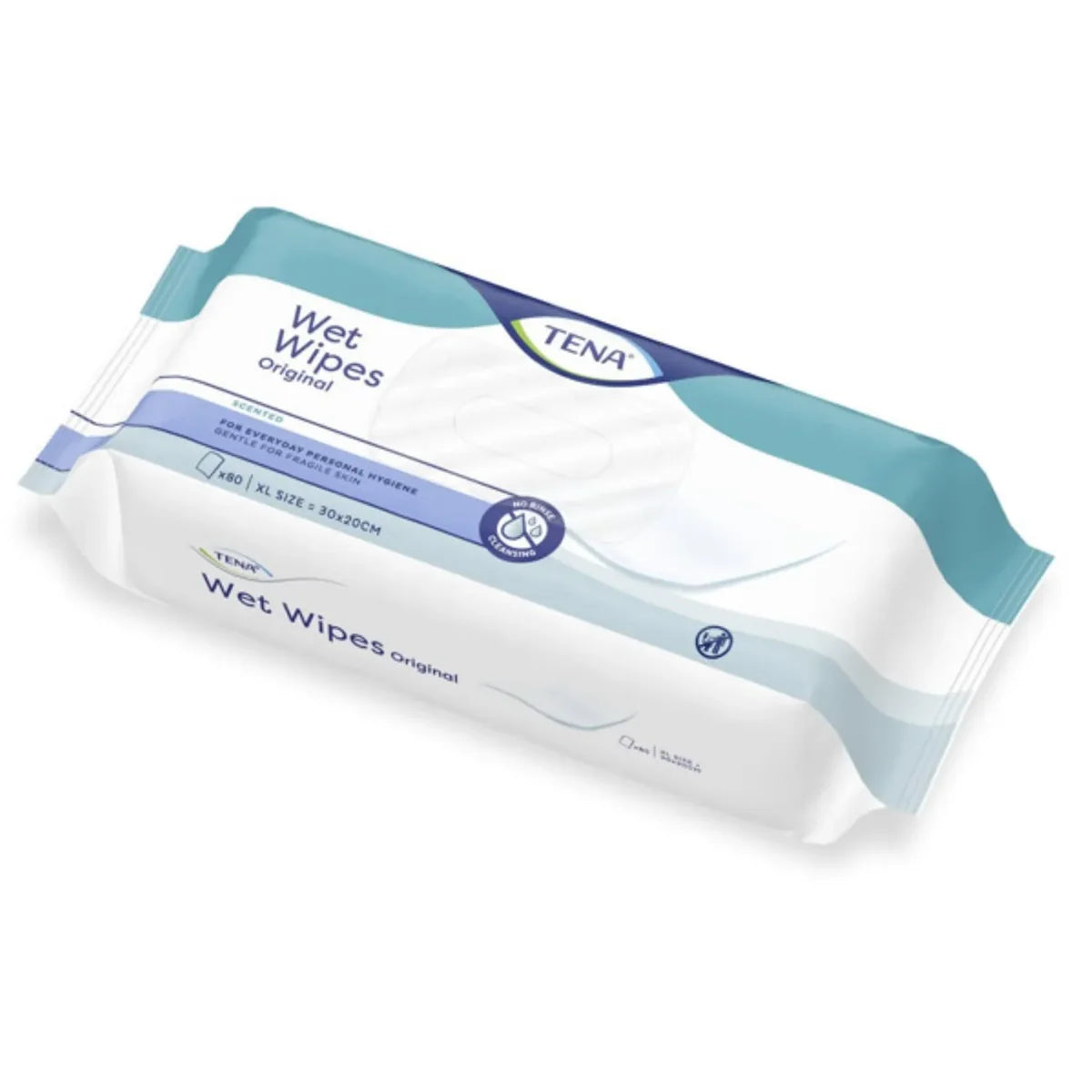 TENA Wet Wipes Original drėgnos servetėlės, 80 vnt.