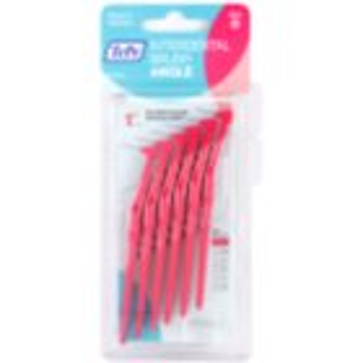 TePe Angle tarpdančių šepetėliai su ilga rankenėle, rožiniai, 0,4 mm, 6 vnt.