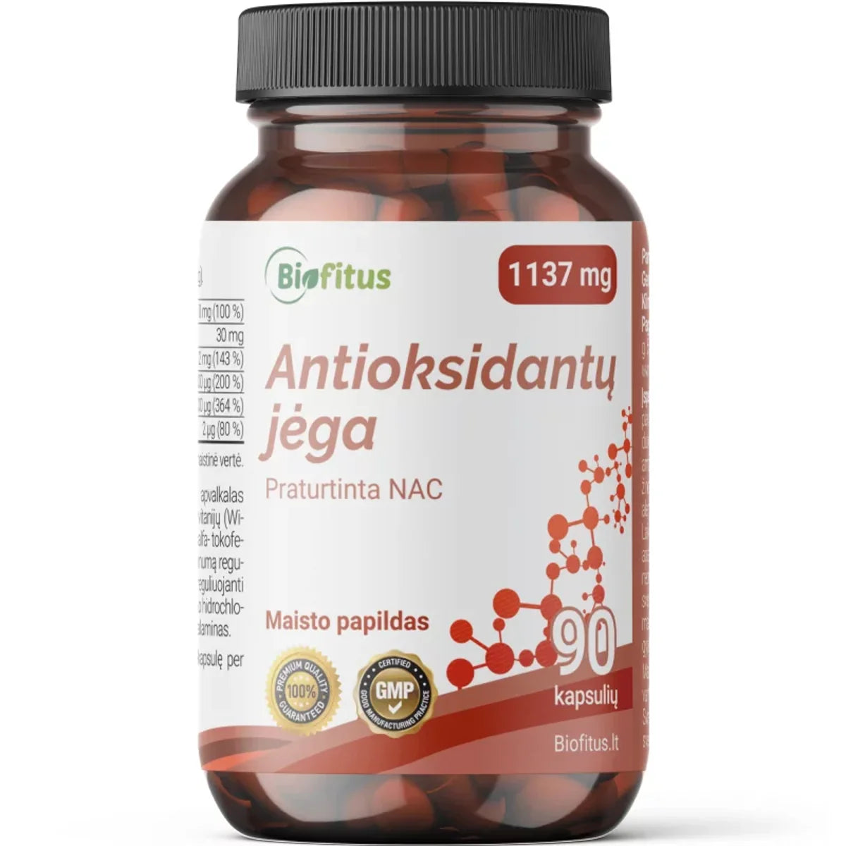 Biofitus Antioksidantų jėga, 90 kapsulių