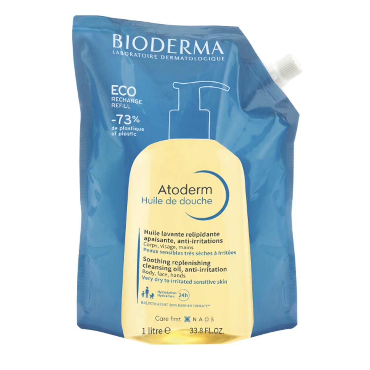 Bioderma Atoderm Huile de Douche dušo aliejus, papildymas, 1000 ml