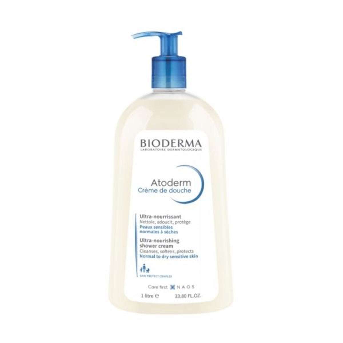 Bioderma Atoderm maitinamasis dušo kremas sausai odai, 1 l