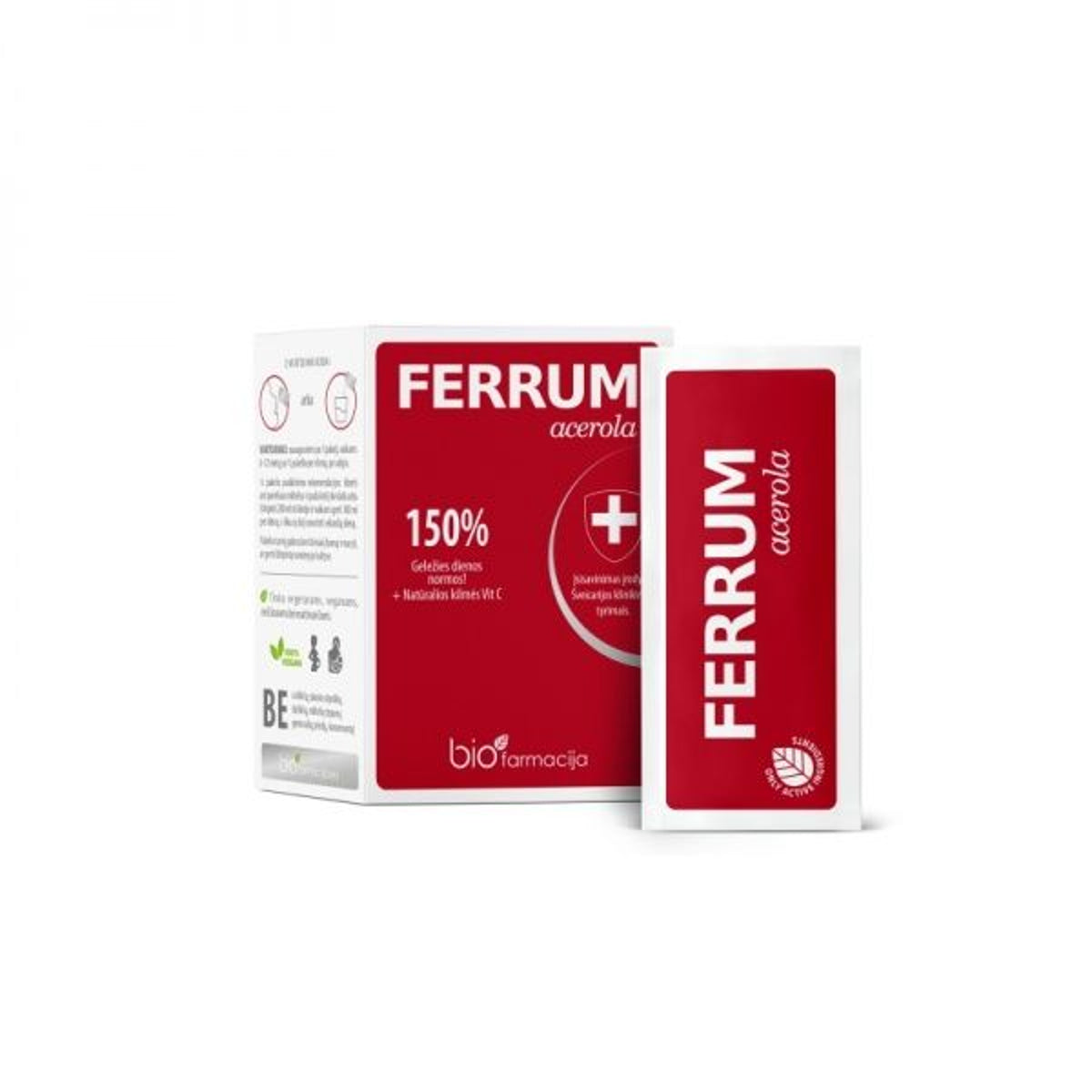 Biofarmacija bioFerrum Acerola milteliai geriamajam tirpalui, 28 paketėliai