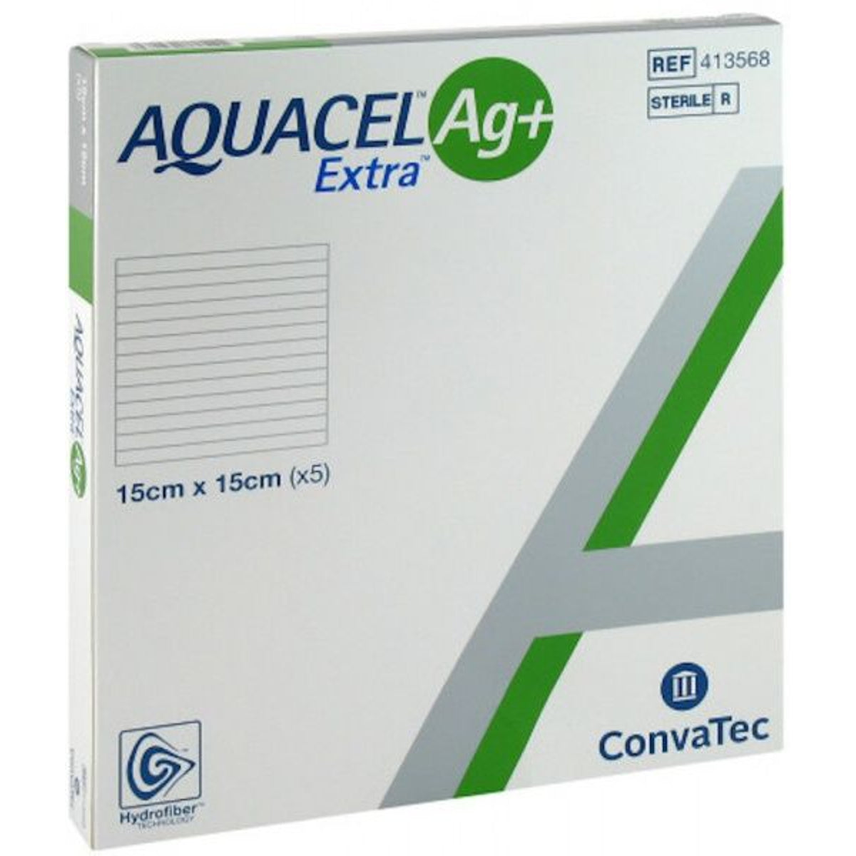 Aquacel Ag+ Extra tvarstis su sidabru 15 x 15 cm, 5 vnt.
