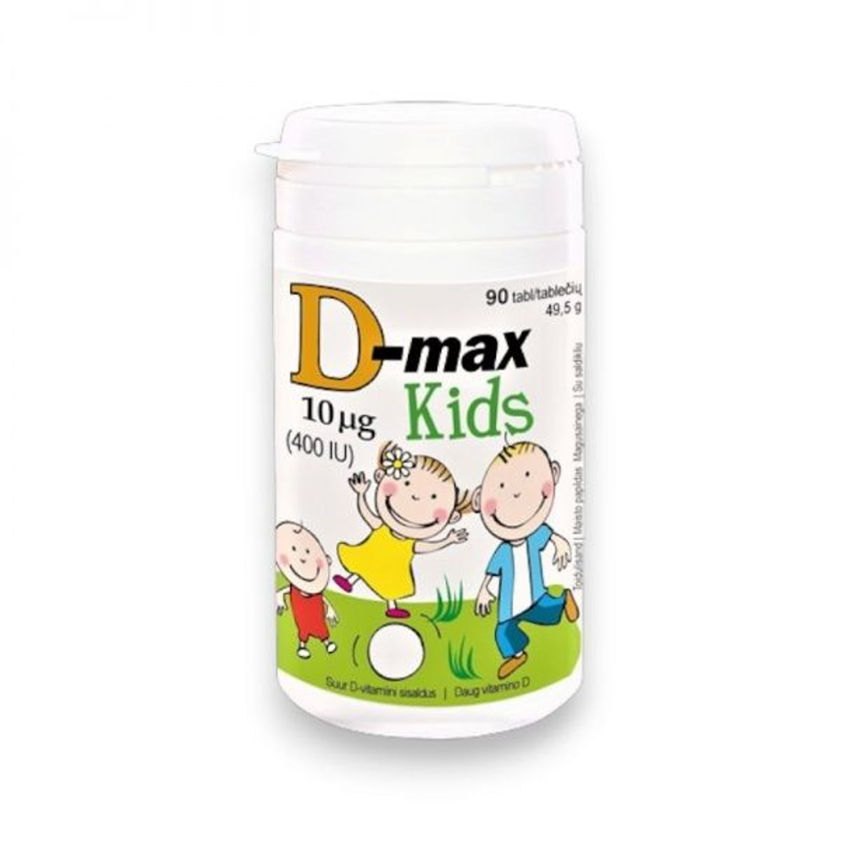 D-Max Kids vitaminas D 10 µg, 90 tablečių