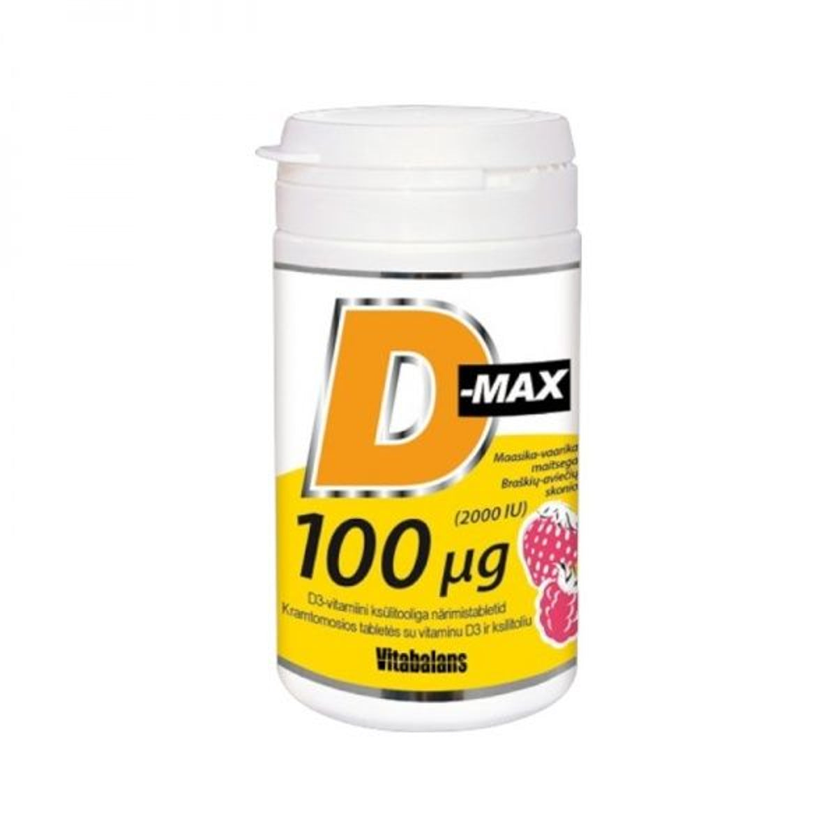 D-Max vitaminas D 100 µg, 90 tablečių