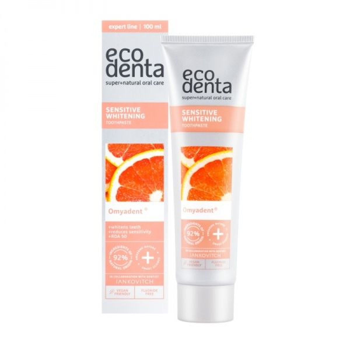 Ecodenta balinamoji dantų pasta su Omyadent jautriems dantims, 100 ml