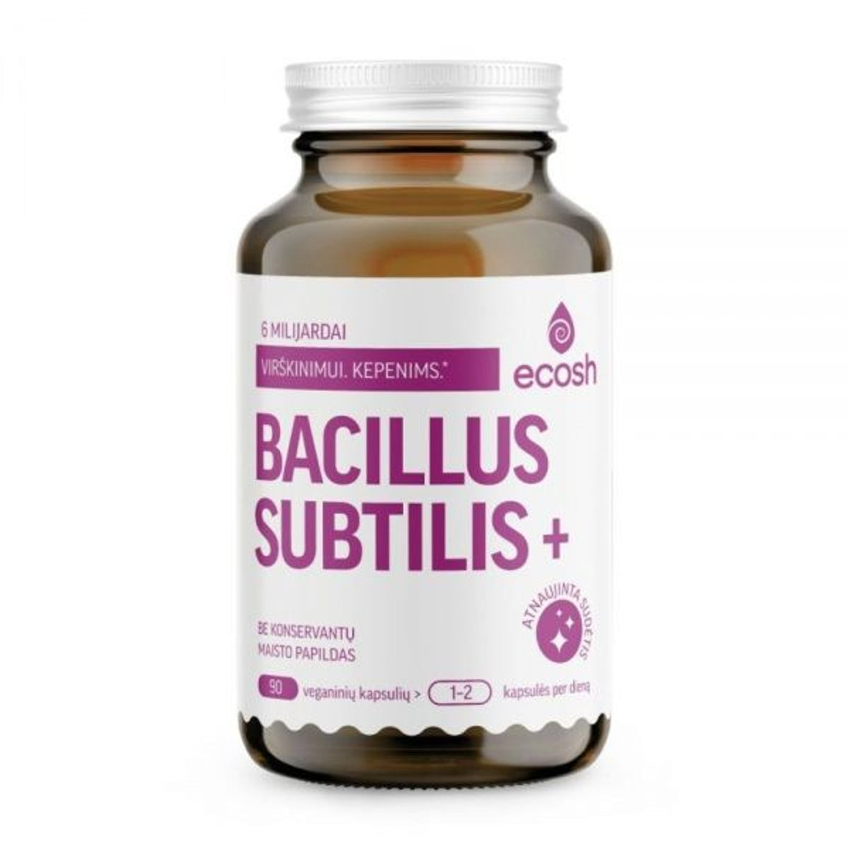 Ecosh Bacillus Subtilis Plius, 90 kapsulių