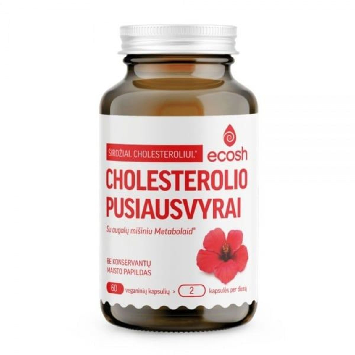 Ecosh cholesterolio pusiausvyrai su Metabolaid, 60 kapsulių