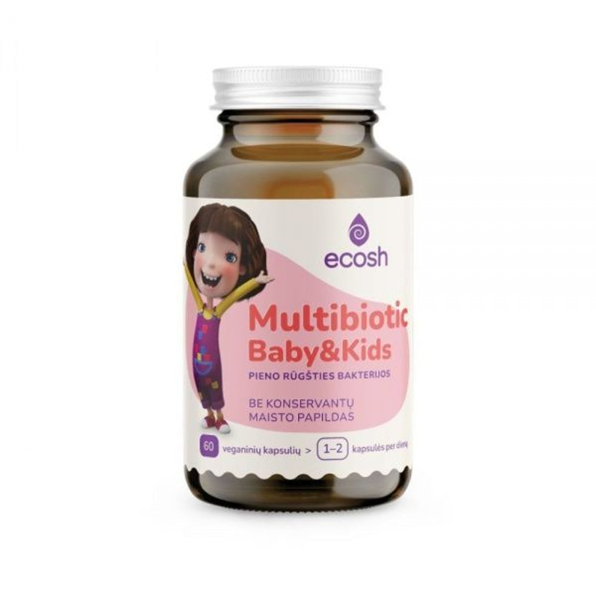 Ecosh Kakė Makė Multibiotic Baby&Kids, 60 kapsulių