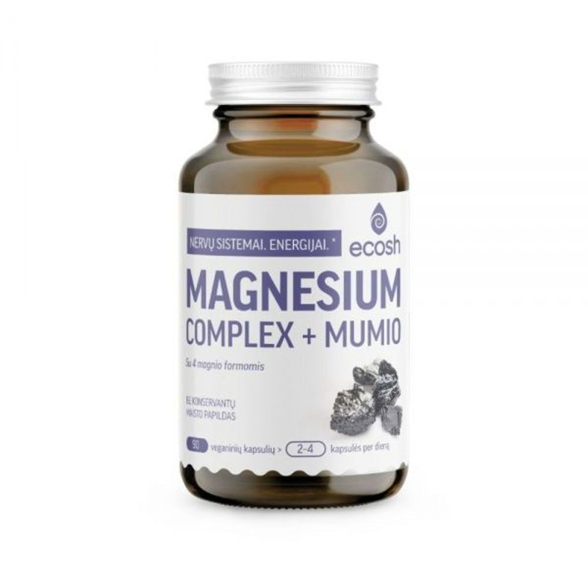 Ecosh Magnesium Complex + mumijo, 90 kapsulių
