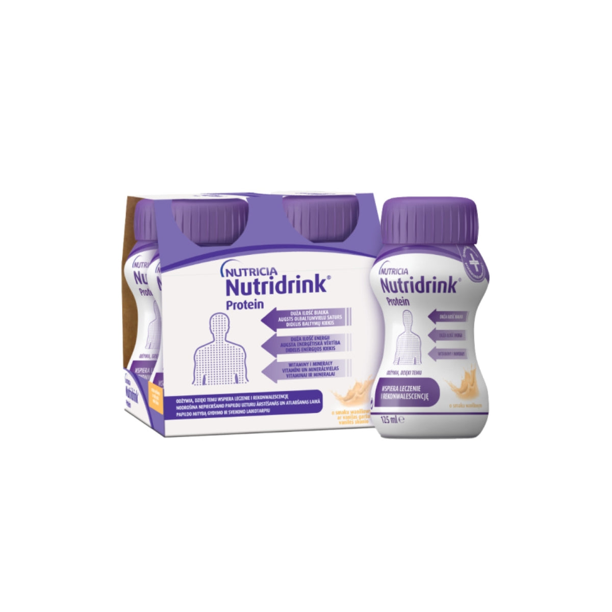 Nutridrink Protein vanilės skonio, 4 x 125 ml
