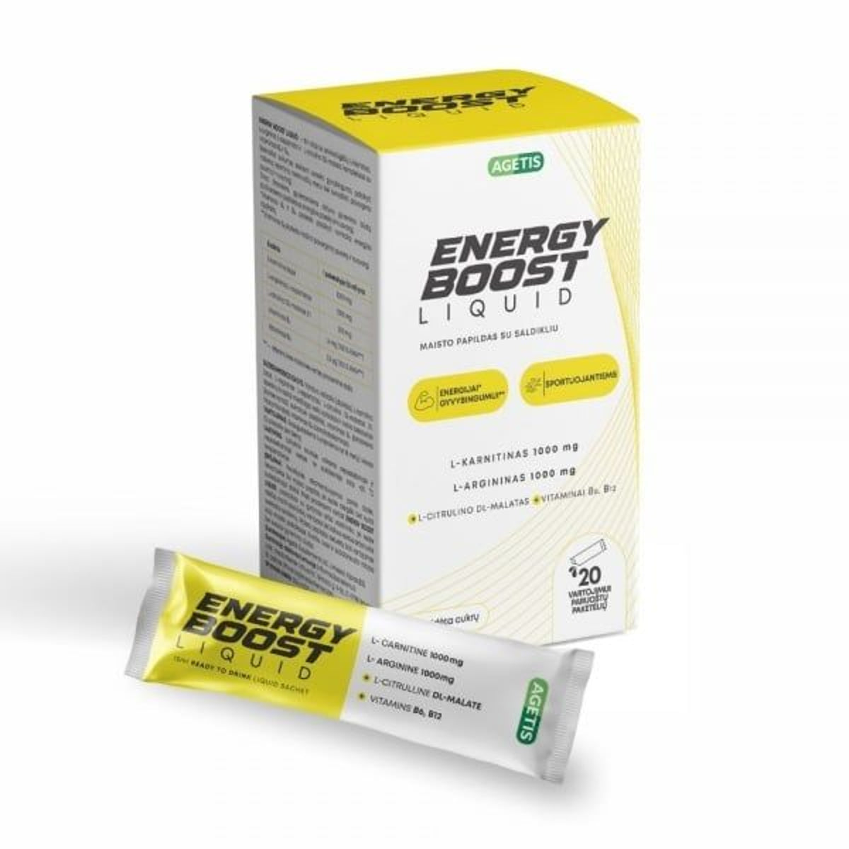 Energy Boost Liquid, 20 paketėlių