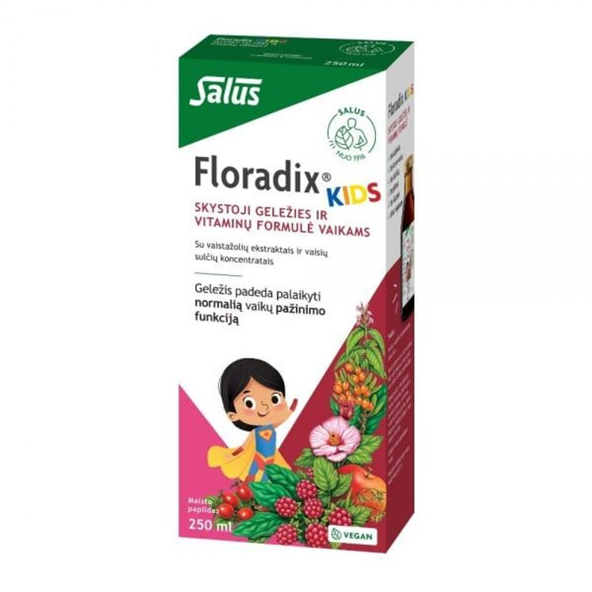 Floradix Kids Geležis skystis vaikams, 250 ml