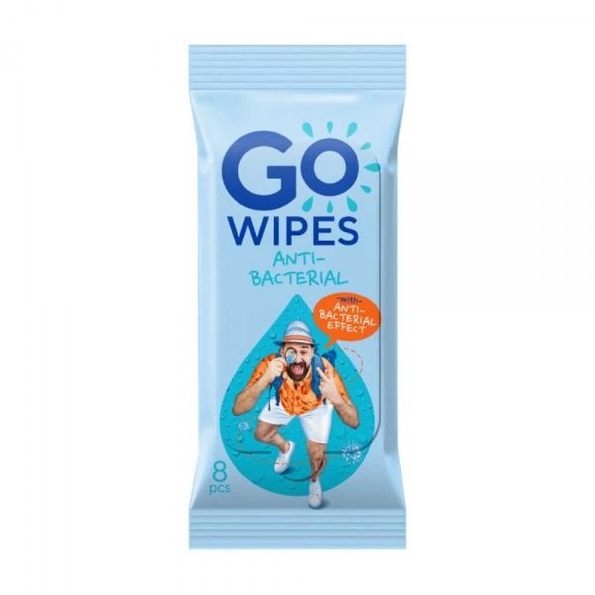 GoWipes Antibacterial drėgnos servetėlės, 8 vnt.