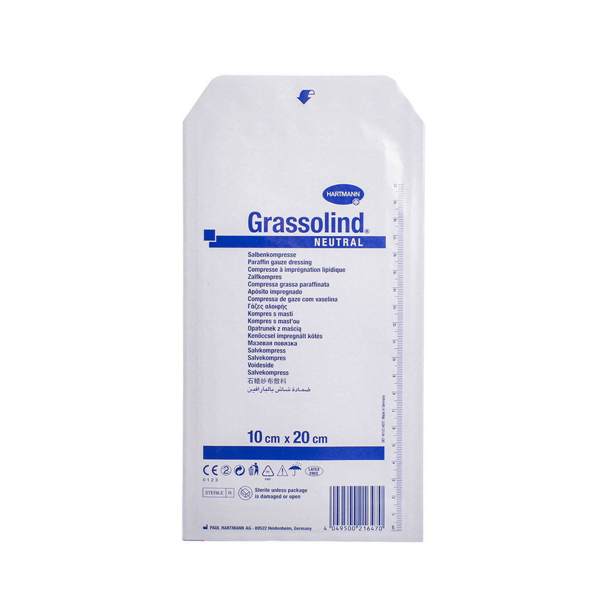 Hartmann Grassolind Neutral tinklelinis tvarstis 10 x 20 cm