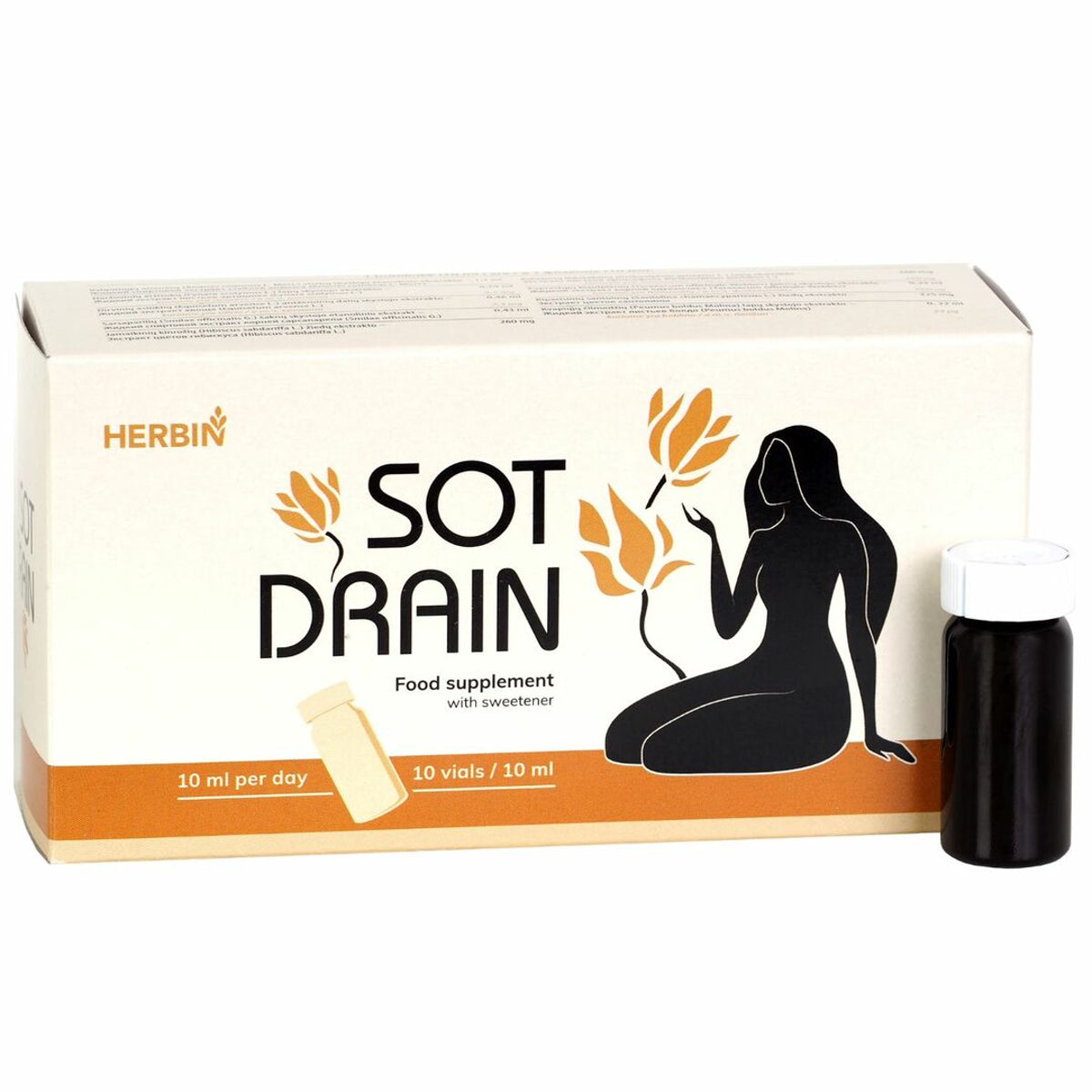Sot Drain skystis, 10 buteliukų po 10 ml