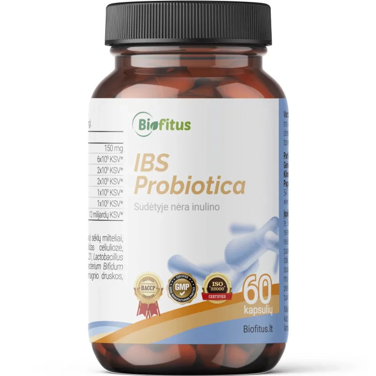 Biofitus IBS Probiotica, 60 kapsulių