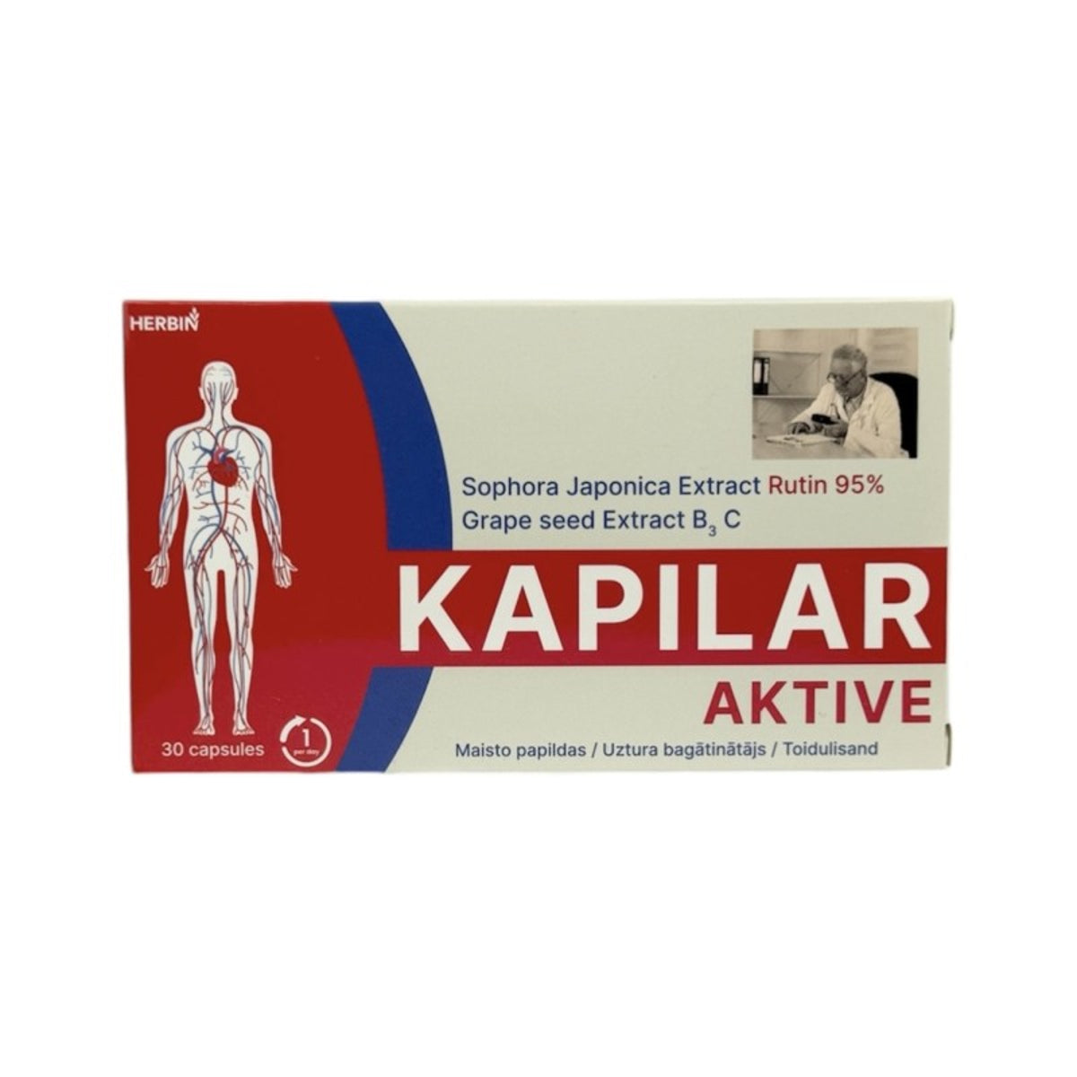 Herbin Kapilar Aktiv, 30 kapsulių