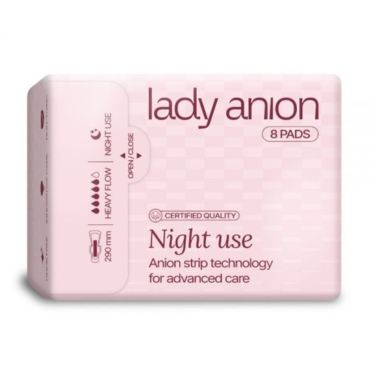 Lady Anion naktiniai higieniniai paketai 290 mm, 8 vnt.