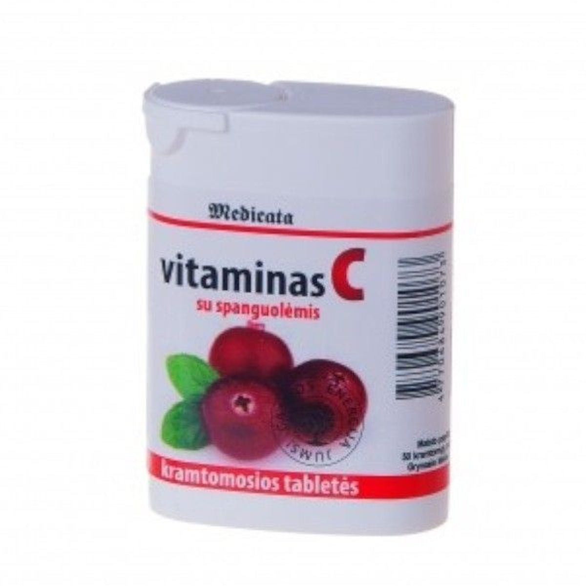 Medicata vitaminas C su spanguolėmis, 50 kramtomųjų tablečių
