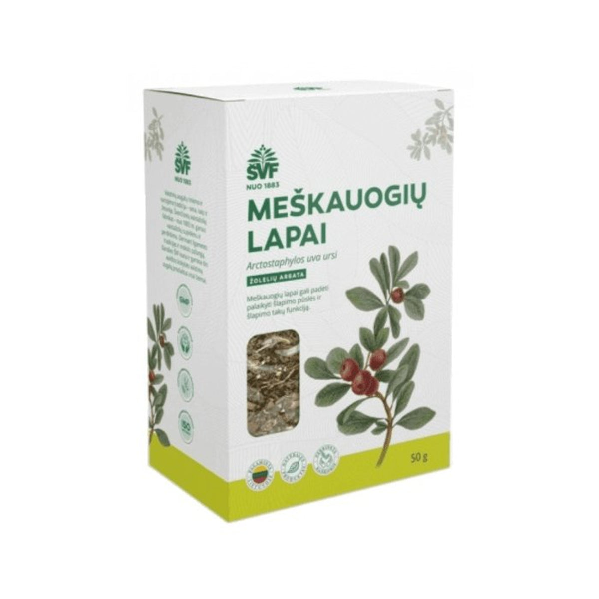 A. Karvelio meškauogių lapų arbata, 50 g