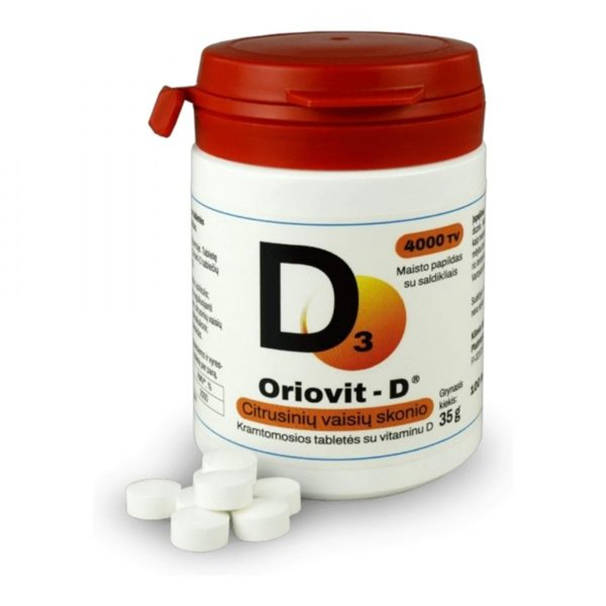 Oriovit-D 100 µg, 100 kramtomųjų tablečių