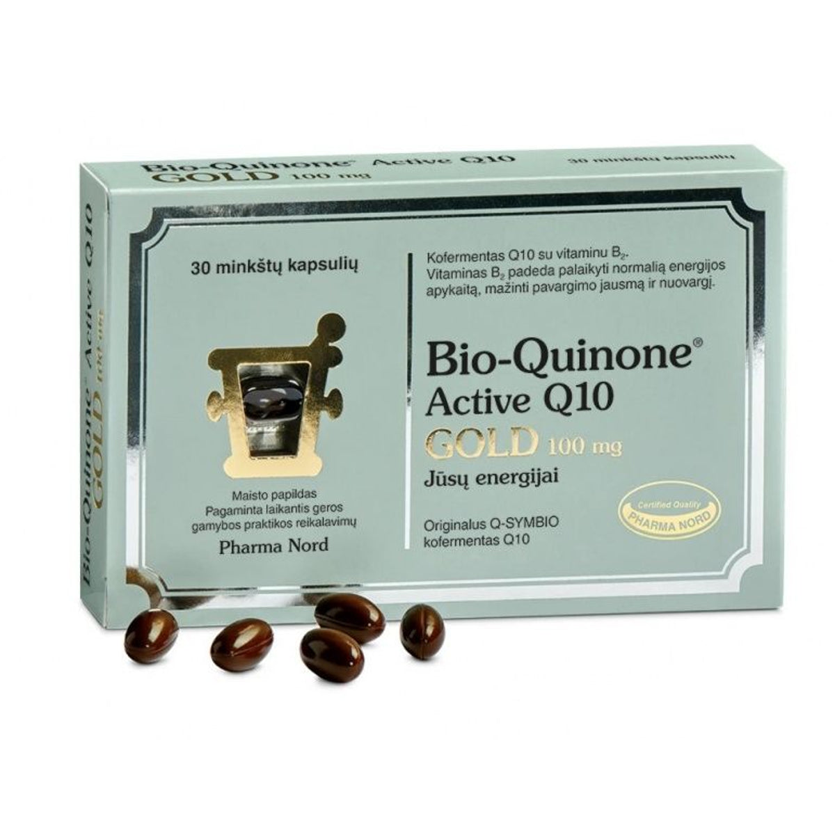 Pharma Nord Bio-Quinone Q10 Active Gold 100 mg, 30 kapsulių