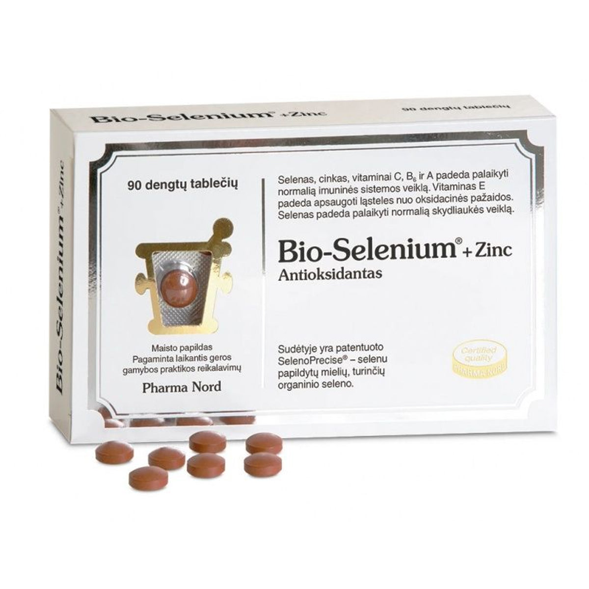 Pharma Nord Bio-Selenium + Zinc, 90 tablečių