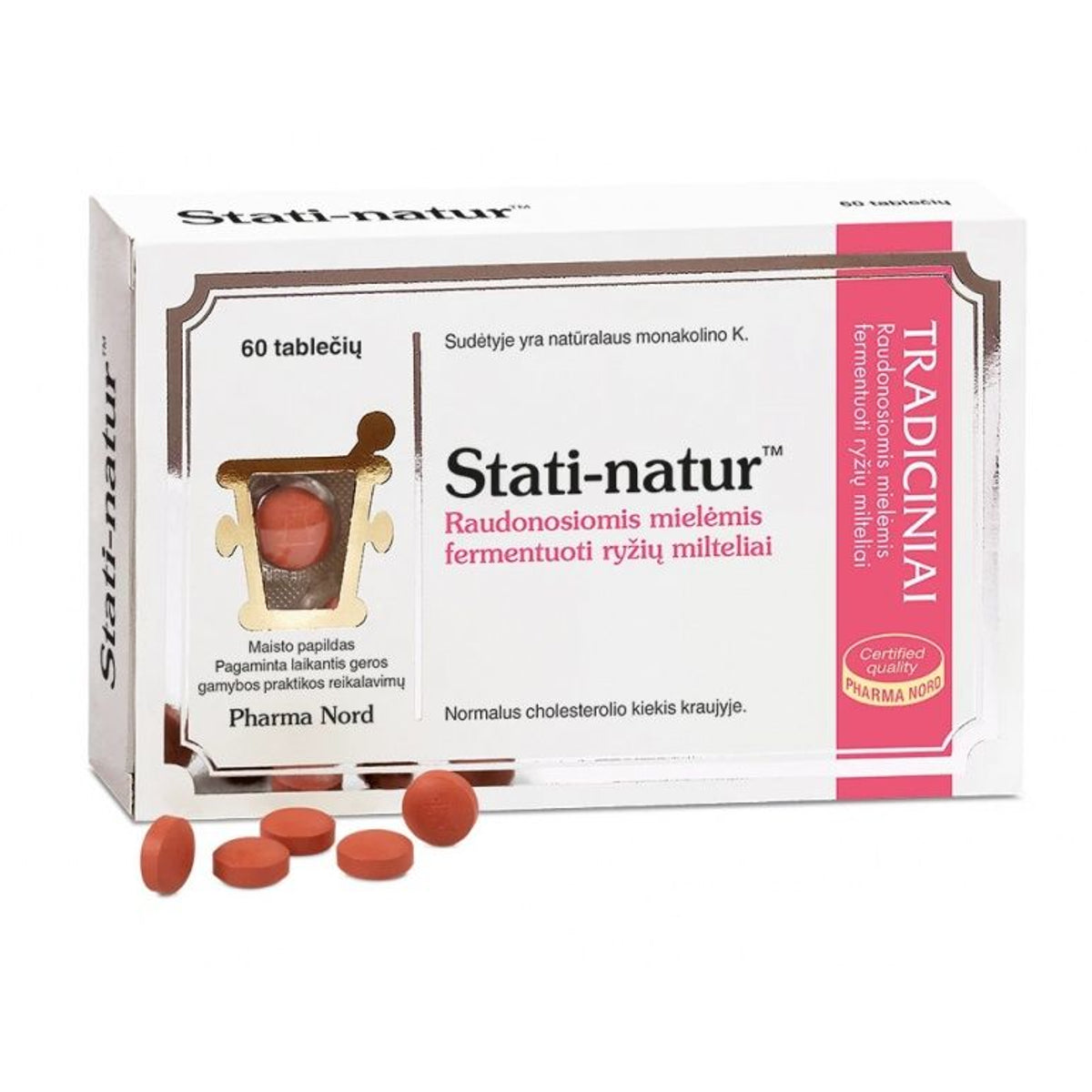 Pharma Nord Stati-Natur 2,5 mg, 60 tablečių