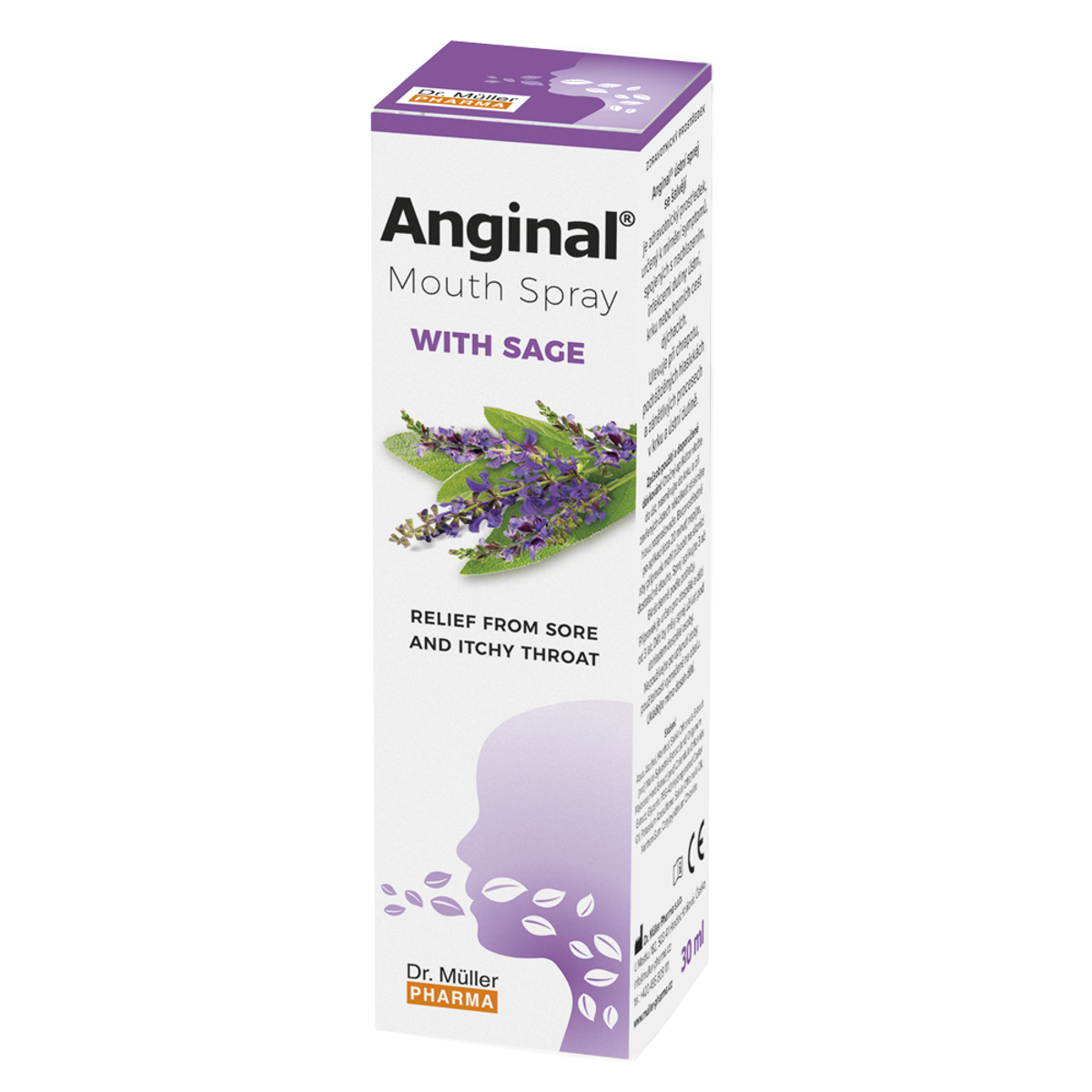 Dr. Müller Anginal gerklės purškalas su šalaviju, 30 ml