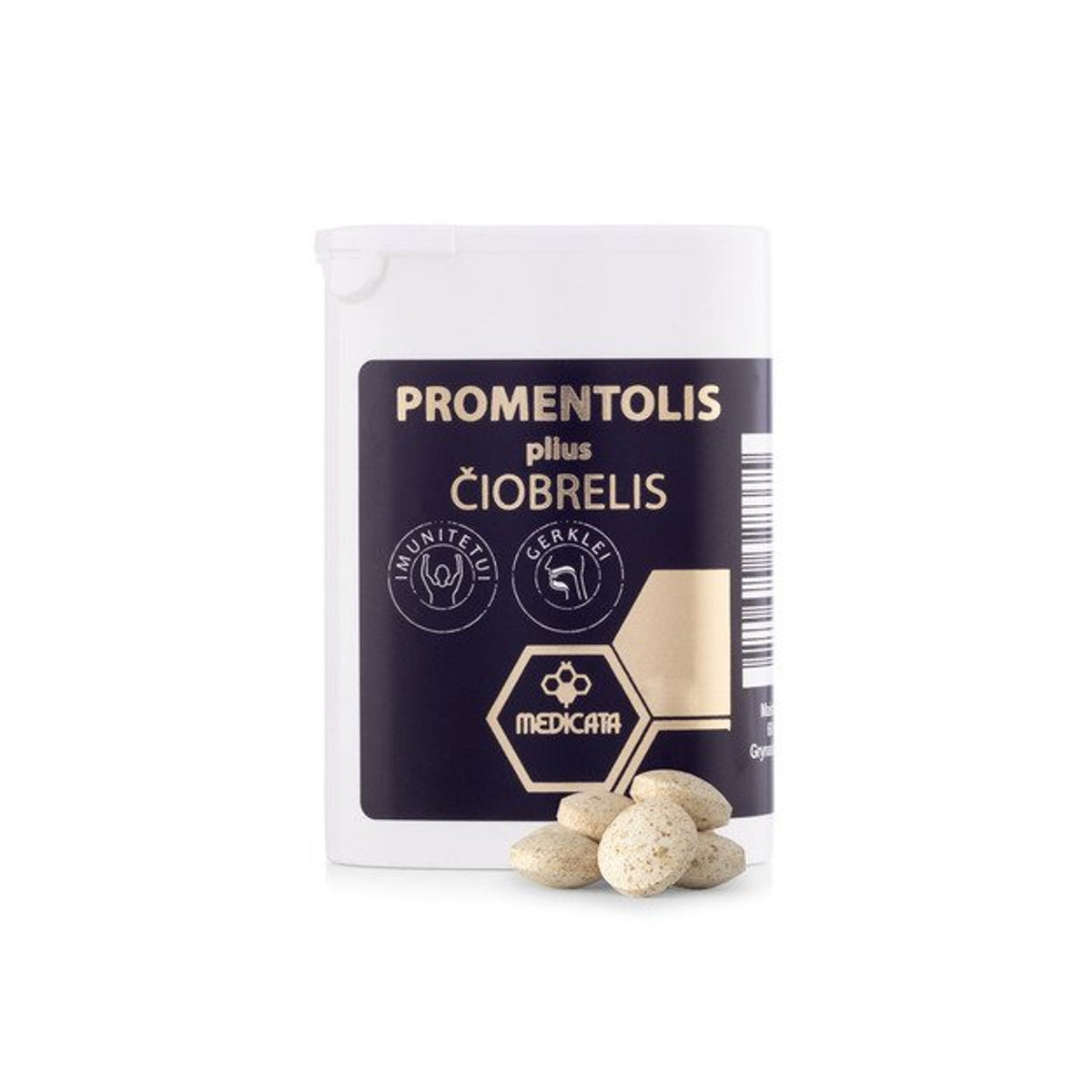 Promentolis plius čiobrelis, 60 tablečių